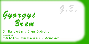 gyorgyi brem business card